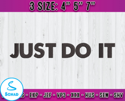 just do it embroidery, embroidery pattern, applique embroidery designs