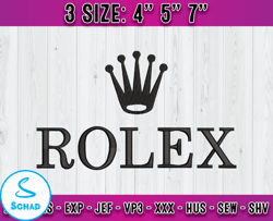 rolex logo embroidery, logo fashion embroidery, embroidery machine