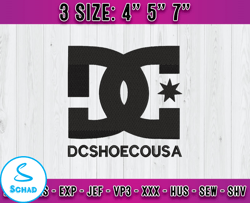 dc shose embroidery, logo fashion embroidery, embroidery file