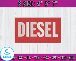 diesel embroidery, logo fashion embroidery, embroidery design file