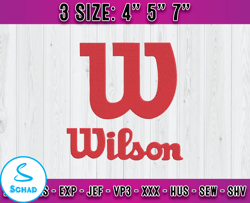 wilson logo embroidery, logo fashion embroidery, embroidery file