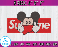 superme logo embroidery, logo fashion brand embroidery, embroidery file