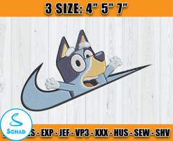 nike bluey embroidery, nike embroidery, embroidery machine file