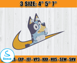 nike bluey embroidery, disney nike embroidery, embroidery pattern