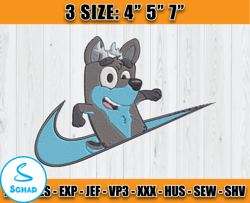 nike bluey embroidery, disney nike embroidery, applique embroidery designs