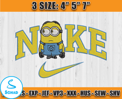 nike minions mel embroidery, nike disney embroidery, embroidery pattern