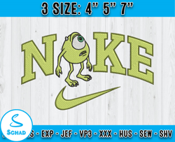 wazowski embroidery, monster inc embroidery, embroidery machine file