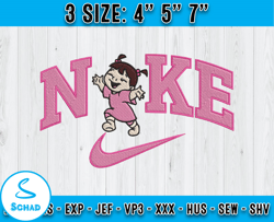 nike boo embroidery, disney nike embroidery, monster inc embroidery