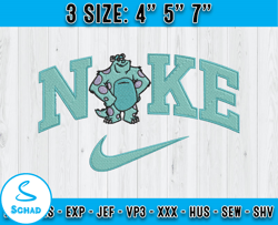 nike sulley embroidery, nike disney embroidery, embroidery machine