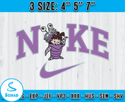 nike boo embroidery, nike disney embroidery, emboidery design file