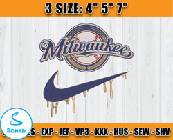 milwaukee brewers embroidery, mlb nike embroidery, embroidery machine