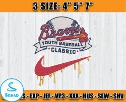 nike mlb embroidery, logo braves logo embroidery, embroidery machine