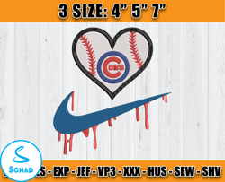 chicago cubs mlb embroidery, mlb nike embroidery, embroidery pattern