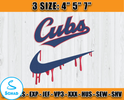 chicago cubs embroidery, mlb nike embroidery, embroidery machine file