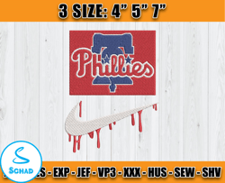 philadelphia phillies embroidery, mlb nike embroidery, embroidery machine file