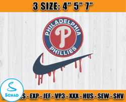 mlb nike embroidery, philadelphia phillies embroidery, embroidery pattern