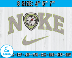 nike and armorialo of tracker embroidery, cartoon nike embroidery, machine embroidery pattern