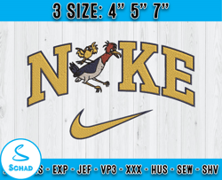 boomer and dinky embroidery, the fox and the hound embroidery design, nike embroidery