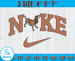 nike copper package embroidery, the fox and the hound embroidery, disney embroidery