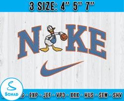 nike x donald duck embroidery, donal character embroidery, fashion embroidery