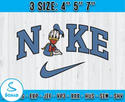 nike x donal duck film embroidery, cartoon character embroidery, machine embroidery applique design