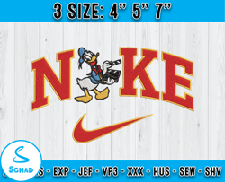 nike x donal embroidery, donald duck embroidery, cartoon inspired embroidery