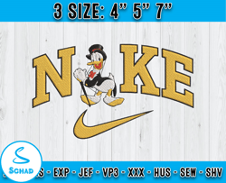 nike x gentleman donal embroidery, donald duck embroidery, disney character embroidery