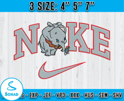 nike x dumbo embroidery, disney character embroidery, applique embroidery designs