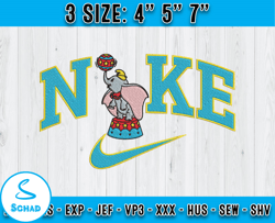 dumbo play ball embroidery, nike cartoon embroidery, embroidery applique