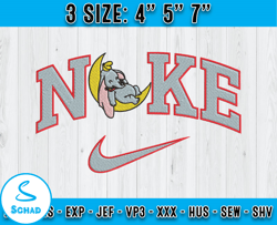 dumbo sleep embroidery, dumbo embroidery, nike cartoon embroidery