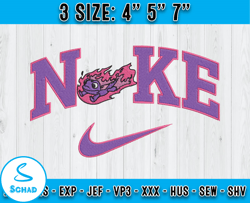 nike x fire salamander embroidery, frozen character embroidery, logo fashion