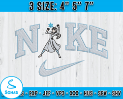 nike x elsa embroidery, frozen character embroidery, machine embroidery patterns