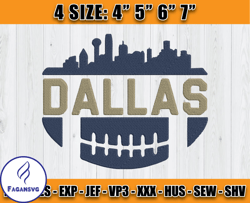 dallas skyline embroidery design, dallas embroidery, skyline embroidery, logo nfl embroidery, d2