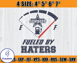 cowboys fueled by haters embroidery, dallas embroidery, dallas logo, nfl team embroidery, d14