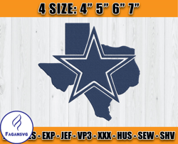 dallas cowboys home state embroidery, dallas embroidery,texas embroidery, sport embroidery, d35