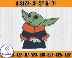 broncos baby yoda embroidery file, broncos embroidery, baby yoda embroidery design, embroidery design, d15