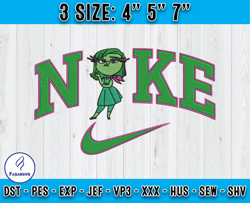 nike disgust embroidery, disney embroidery, inside out characters embroidery