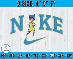 nike joy embroidery, inside out cartoon inspired embroidery, embroidery pattern