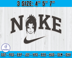 nike sasuke embroidery, itachi uchiha embroidery, anime embroidery file