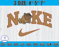 nike bulldog embroidery, lady and the tramp cartoon inspired embroidery, embroidery machine