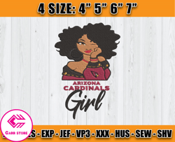 Cardinals Embroidery, NFL Girls Embroidery, NFL Machine Embroidery Digital, 4 sizes Machine Emb Files -12 - Annae