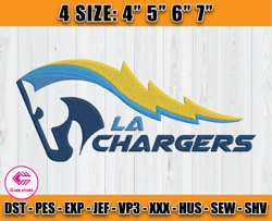 Los Angeles Chargers Embroidery Design, Brand Embroidery, Embroidery File, NFL Sport Embroidery