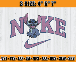 stitch nike embroidery design file, disney nike machine embroidery, anime embroidery