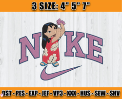 lilo and stitch embroidery, stitch nike embroidery machine, cartoon embroidery design file