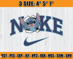 nike stitch funny embroidery design file, disney nike machine embroidery, anime embroidery