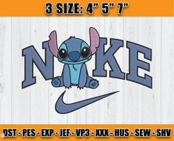 stitch disney nike embroidery design file, disney nike machine embroidery, anime embroidery