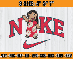 nike lilo embroidery, stitch nike embroidery machine, cartoon embroidery design file