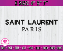 saint laurent paris embroidery, ysl embroidery, logo fashion emboridery