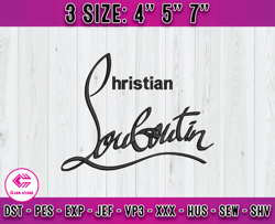 christian louboutin embroidery, logo fashion embroidery, embroidery machine