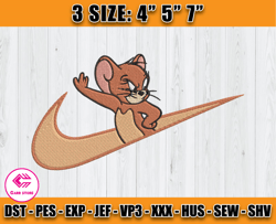 nike tom embroidery, nike disney embroidery file, tom and jerry embroidery